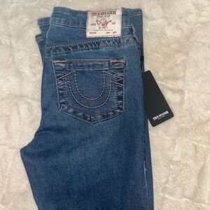 True Religion | NWT | Women's Denim Jeans with Pink Stitching